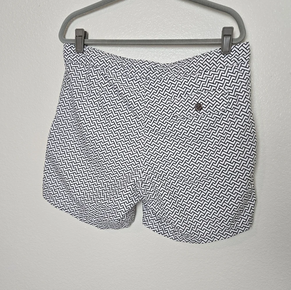 RETROMARINE‎ Zig Zags Swim Trunk White Navy Resort Beach Pool Vacation Size 34